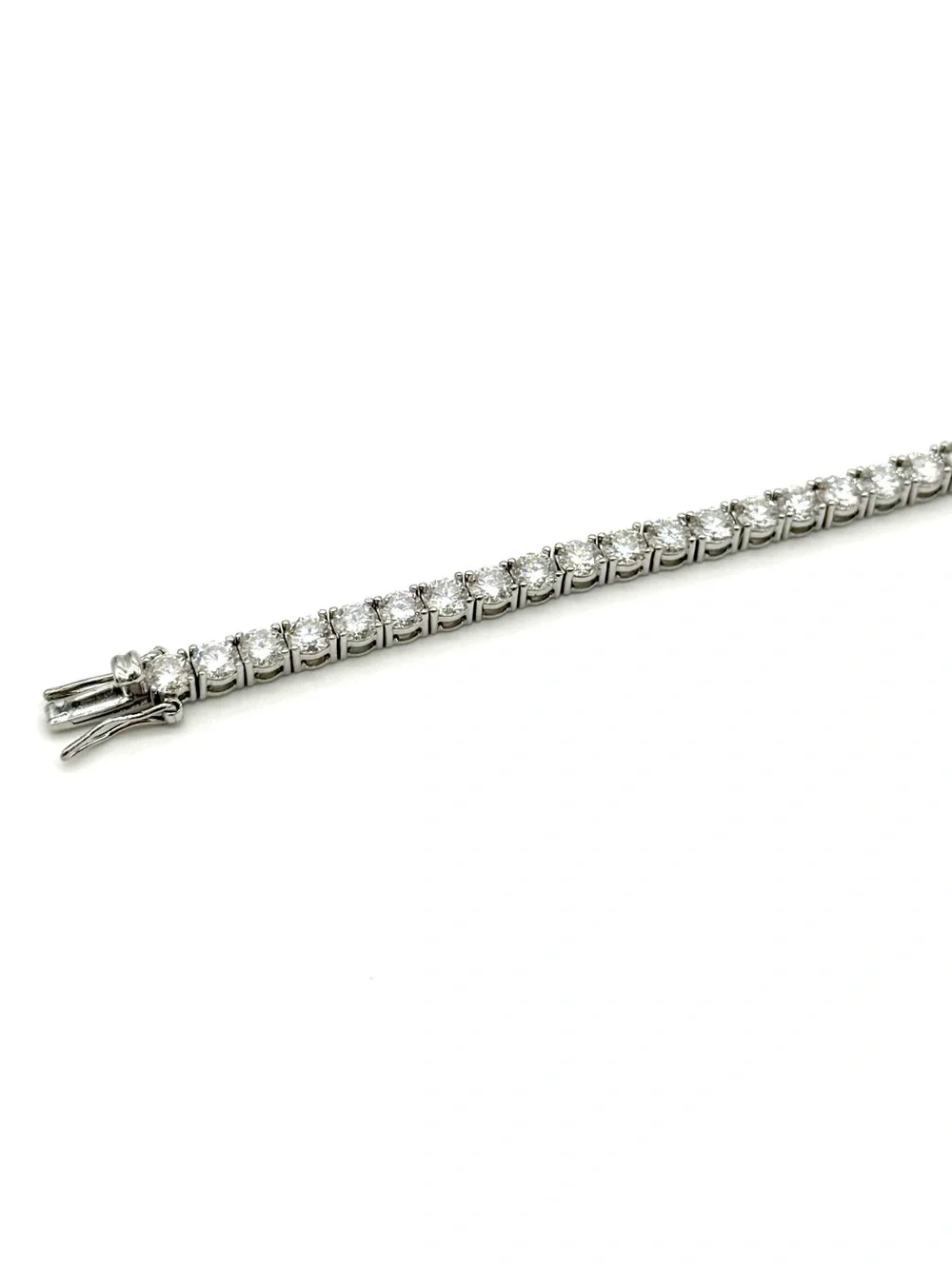 925 Silver, 13.5CTW Moissanite Tennis Bracelet - 7.5